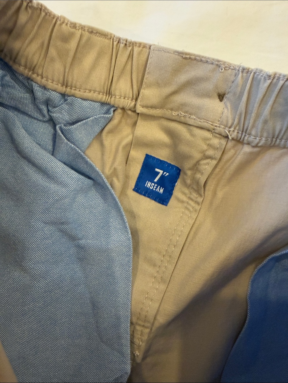 chubbies Men's Elastic-Waist Flat Front Shorts in Khaki - Picture 3 of 4